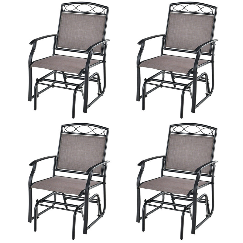 Chaise d'extérieur coulissante en métal Mikaele