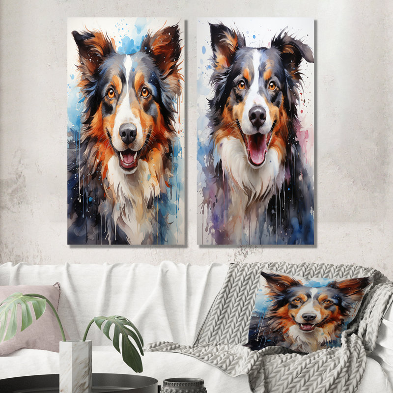 Ensemble de salon Border Collie Brilliance - Dog, H 28 po x l 24 po