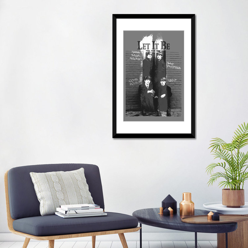 Let It Be par Radio Days - Estampe numérique sur toile tendue avec châssis, H 32 po x l 24 po x P 1 po, Blanc