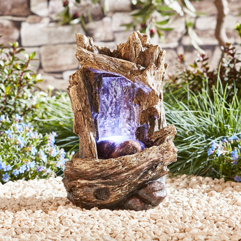 Waroona Weather Resistant Waterfall Fountain with Light