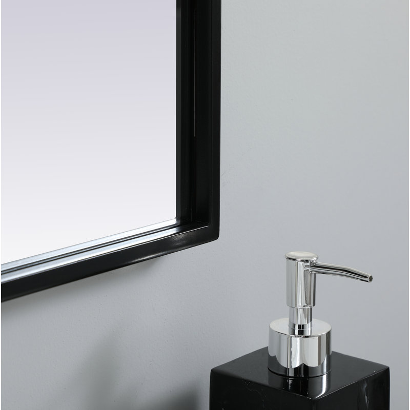 Sabine Metal Arch Wall Mirror, 30" x 22", Black