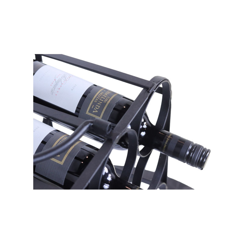 Aldahir 12 Bottle Standard Wine Bottle Rack Black
