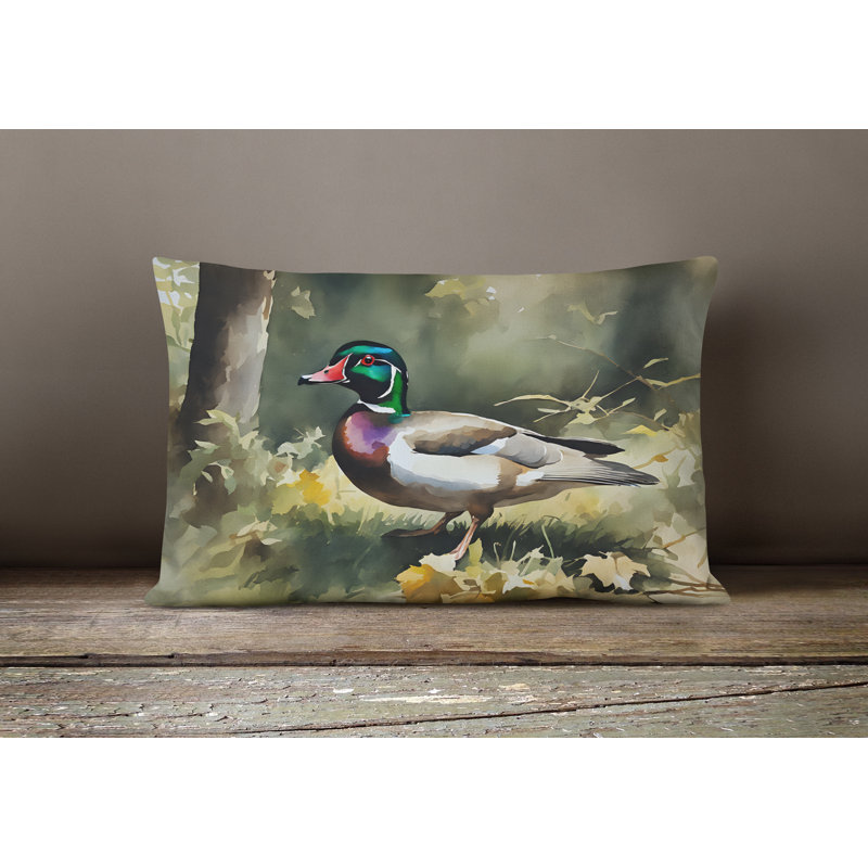 Coussin décoratif intérieur / extérieur en polyester Watercolor Birds