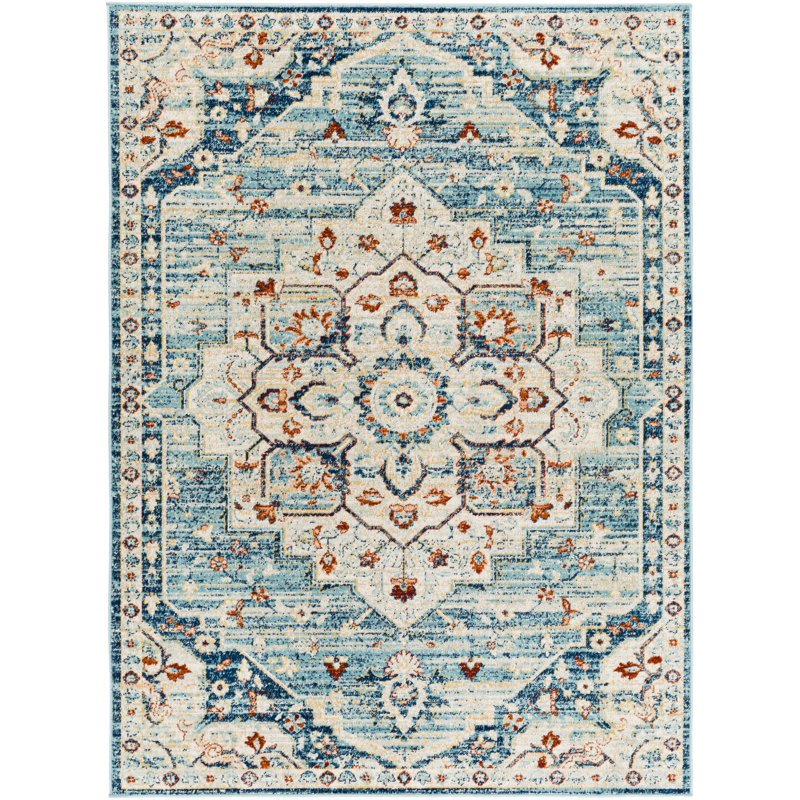 Wallace Oriental Indoor / Outdoor Rug, Rectangle 5'3" x 7'