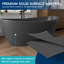Baignoire autoportante 73 po à double surface en résine de pierre avec trop-plein et drain, gris foncé-133578053