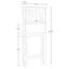 Armoire à pharmacie murale gain de place à installer au-dessus des toilettes, avec tablette ajustable-25769329