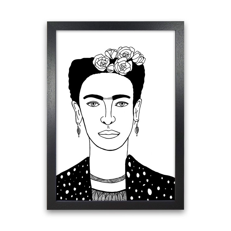 Frida by Carissa Tanton - Print, Black Framed, 63cm H x 46cm W x 3cm D