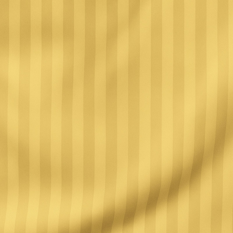 40cm Deep Pocket Microfiber Stripe Fitted Sheet, Ochre, Double (4'6)