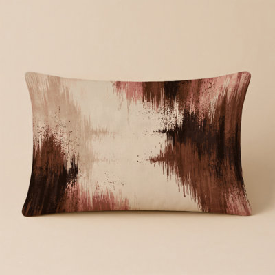Watercolor Beige Indoor and Outdoor Throw Pillow