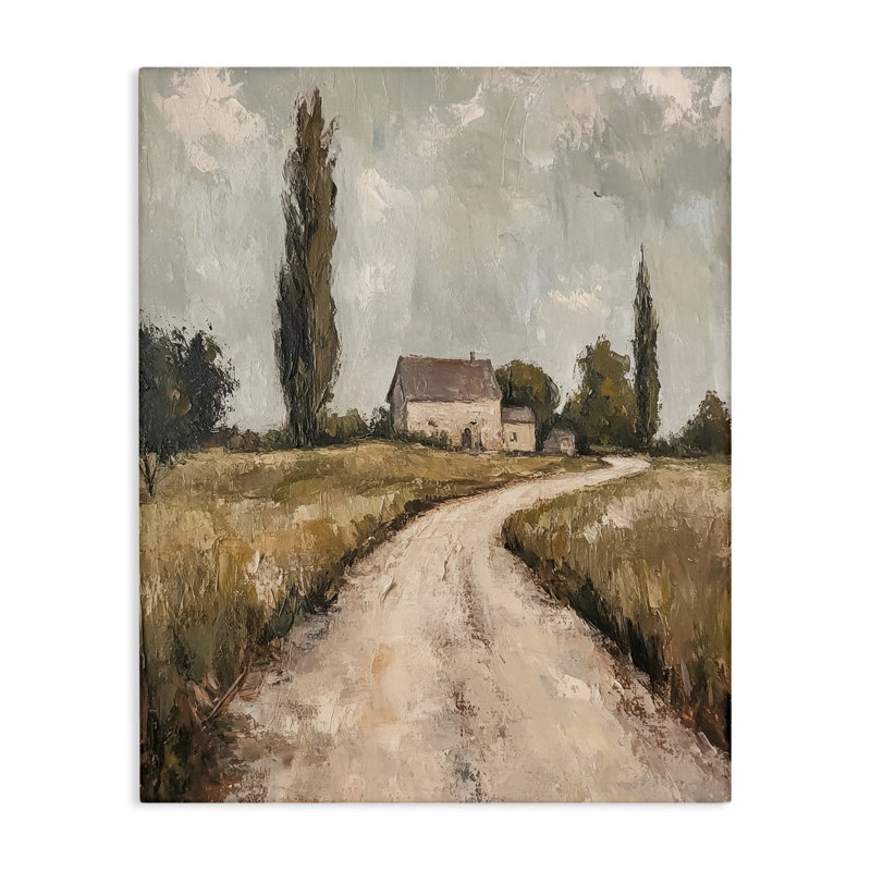 Painterly Quiet Country Canvas, design by Petal Prints Design, 30" H x 24" W