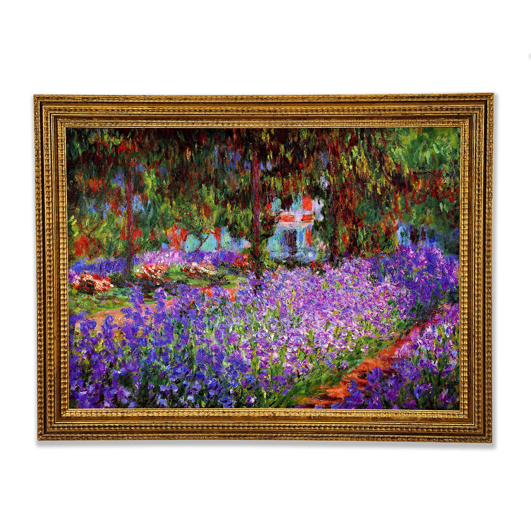 Monet Garten in Giverny - Einzelner Bilderrahmen Gemälde