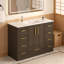 Meuble-lavabo autoportant 48 po avec lavabo 48 po avec 2 portes à fermeture douce et 9 tiroirs-1139451035
