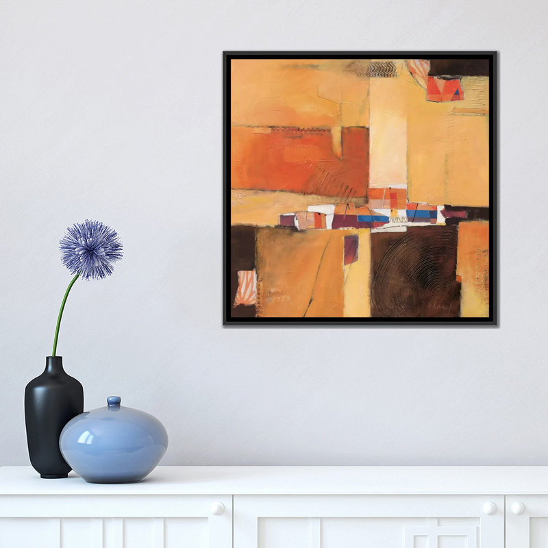 « Abstract II », impression sur toile tendue, H 18 po x l 18 po x P 1,5 po, Toile encadrée noire, Pas de tapis