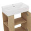Ensemble de meuble-lavabo sur pied autoportant 21,6 pouces avec pieds en métal et rangement à gauche-82935286