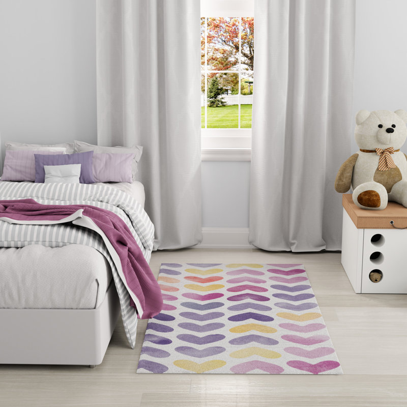  Tapis multicolore lavable à la machine Imagination, Rectangle 4pi x 6 pi