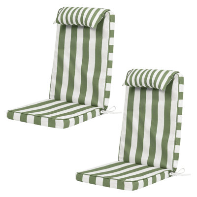 2 Pack High Back Seat Pad Deck Stripe, Cushion, Terracotta