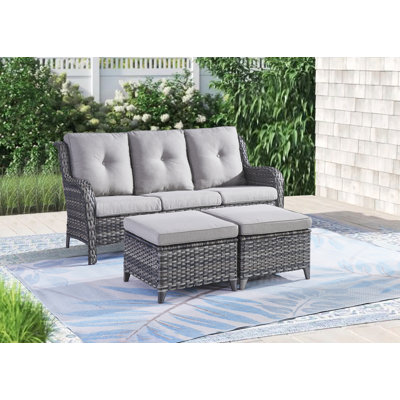Bonia 72.44'' Wide Straight Patio Sofa with Cushions