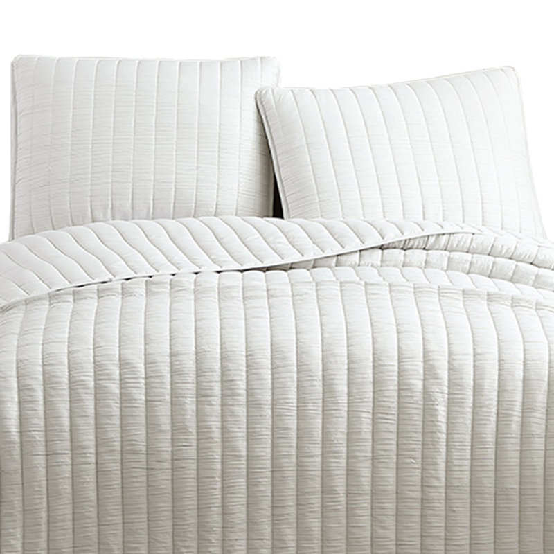 Ensemble de couvre-lit en microfibre 3 pièces , Édredon très grand + 2 pièces supplémentaires, Blanc