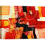 Abstract: In Front Of A Fire by Maurizio Piovan - Wrapped Canvas Painting-1011061662