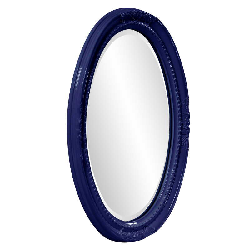 Traditional Beveled Wall and Accent Mirror, Navy