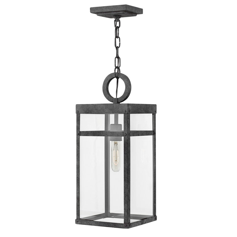 Medium Hanging Lantern, Aged Zinc