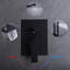 Robinet de douche mural noir mat avec tête de pluie 10 pouces et soupape d'équilibre 10 po