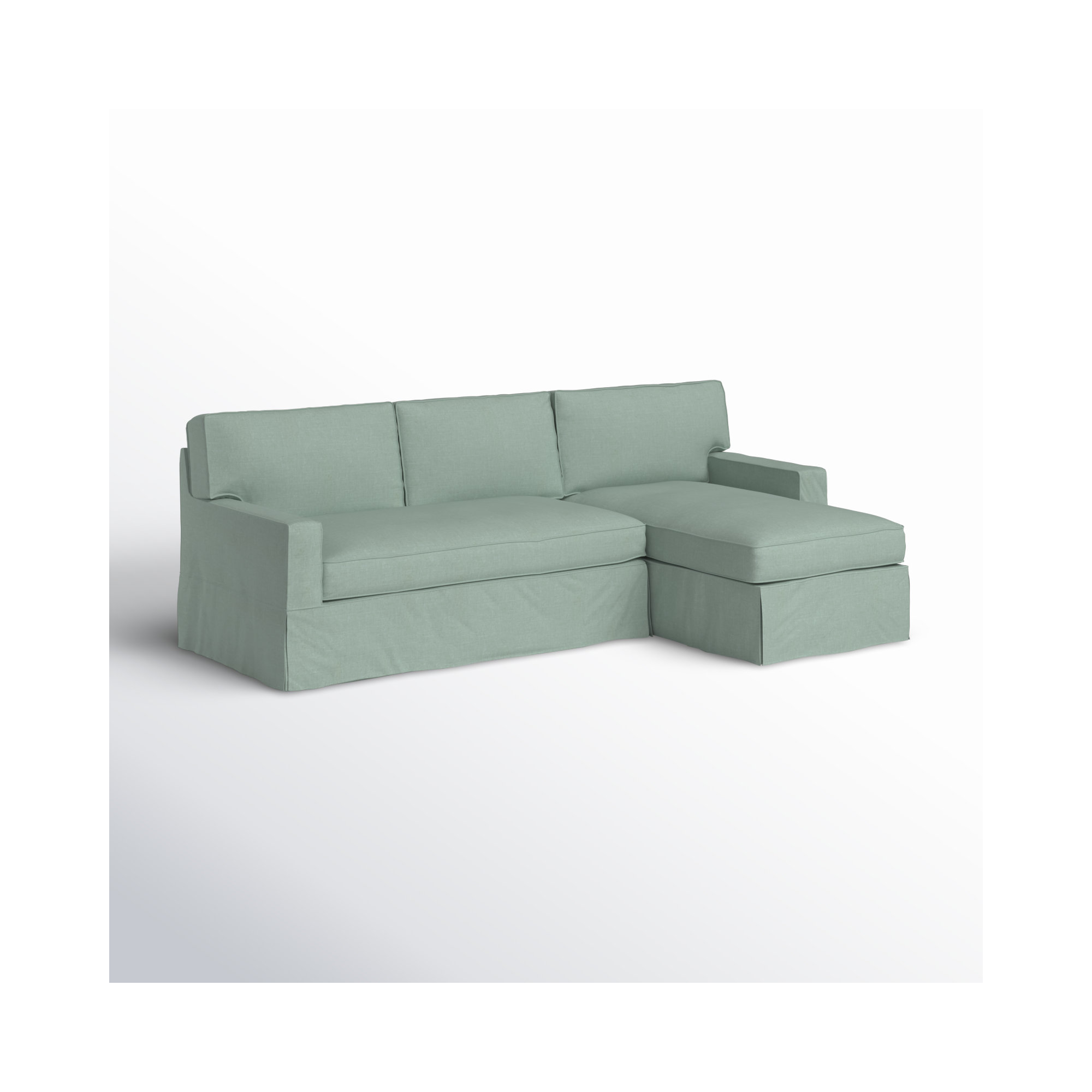 Taylor Upholstered Chaise L-Sectional, Right Hand Facing, Bayou Spray Canvas