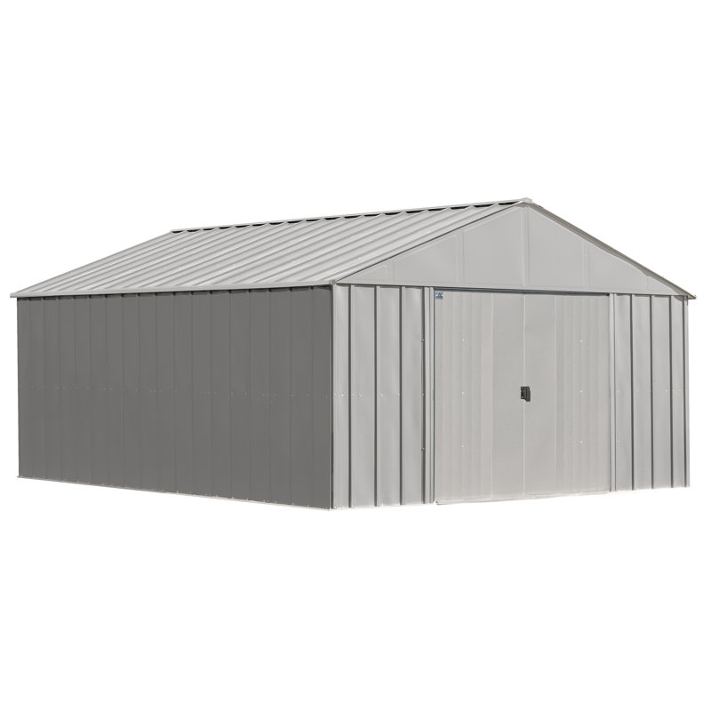 Remise en métal classique, 12 x 14, gris flûte, Gris flûte