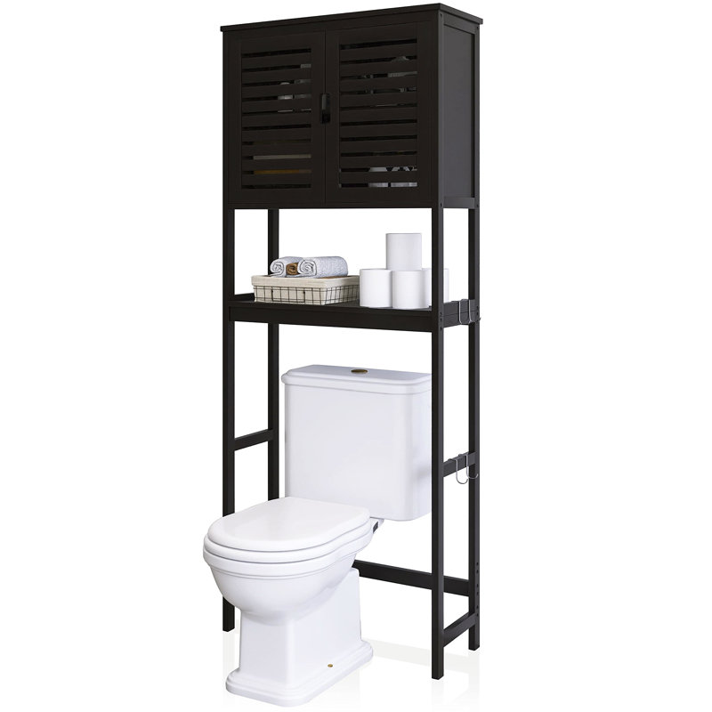 Hedia Freestanding Over The Toilet Storage, Black
