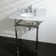 Templeton 33" Tall Oval Console Bathroom Sink with Overflow
