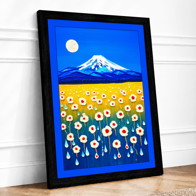 Mountain Meadow Geometric 1 Piece Single Picture Frame Wall Art, A4 - 29.7 x 21.0 cm, Black