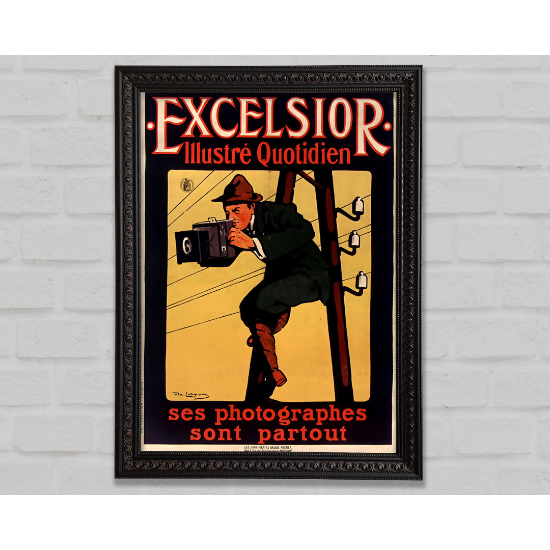 Gerahmtes Leinwandbild Excelsior Affiche