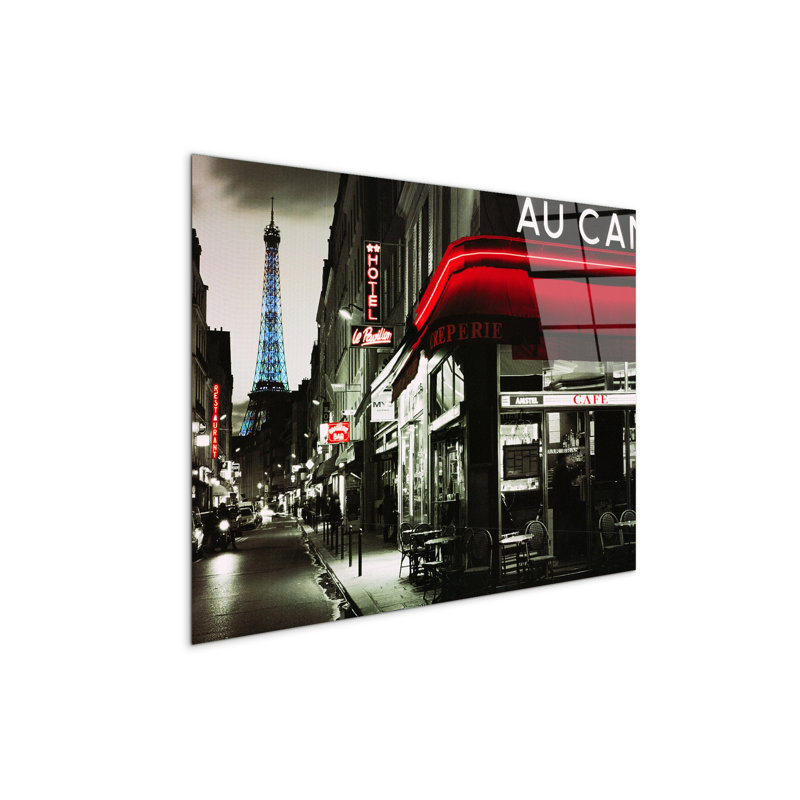Paris, Creperie By Art Studio 58×78 Cm CrystalArt Acrylic Material Glass Effect, Frameless Panel, Lightweight Ready To Hang by Art Studio - No Frame Print on Plastic / Acrylic