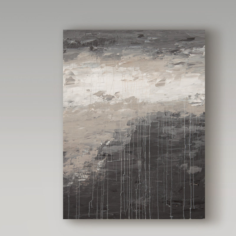 «Lithosphere Grey Paint» de Jurica, reproduction de peinture acrylique sur toile tendue, H 47 po x l 35 po x P 2 po
