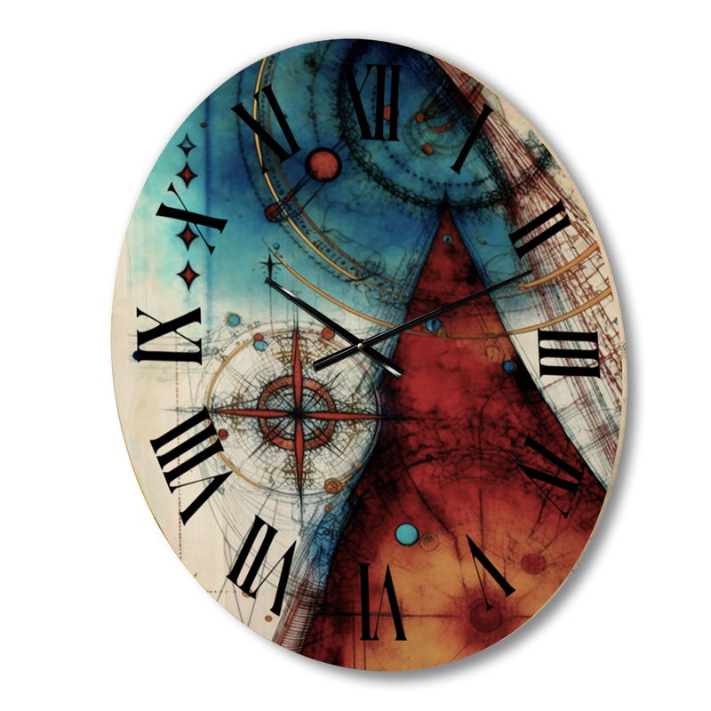 Horloge murale en bois massif Ameerah, Moyenne