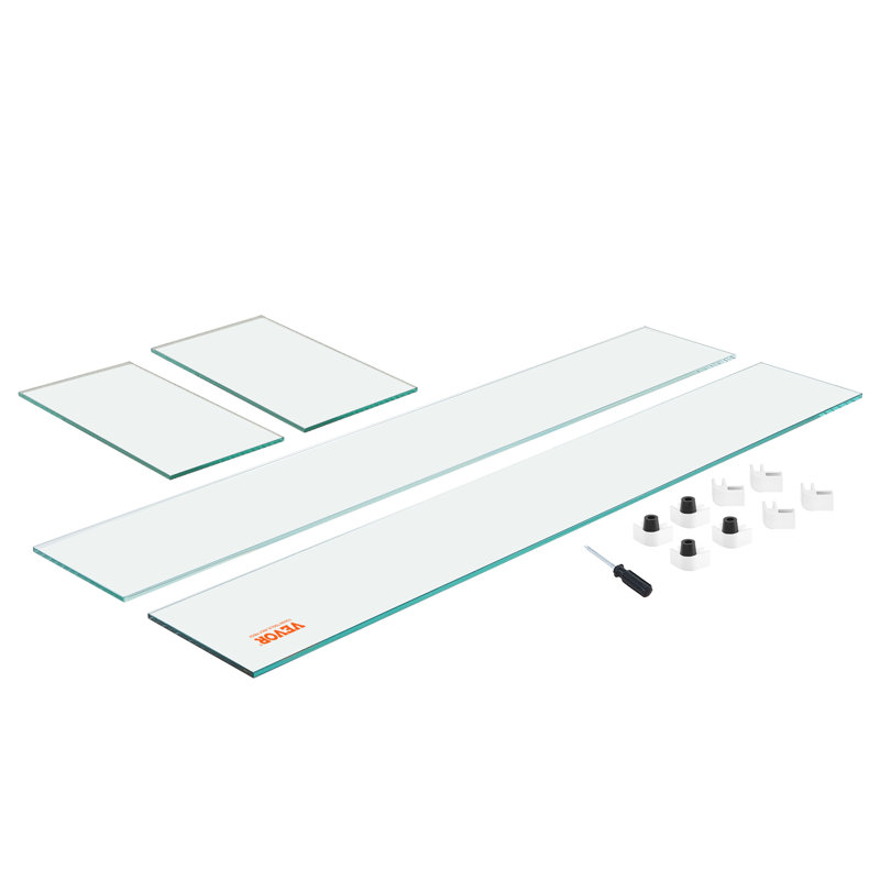 112.8cm x 36.7cm Rectangle Glass Fire Pit Accessory