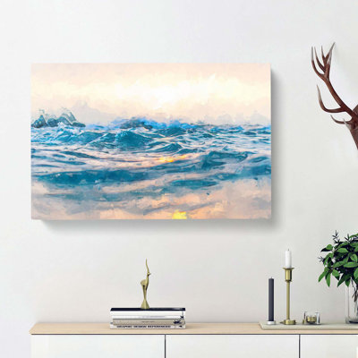 Kavourotrypes Beach In Greece In Abstract - Wrapped Canvas