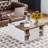 Lift Top Coffee Table, 31" Square Center Table With Sliding Door, Space-Saving Fluted Coffee Desk With Hidden Storage Compartment And Shelf, For Living Room, Home Office-1139581659