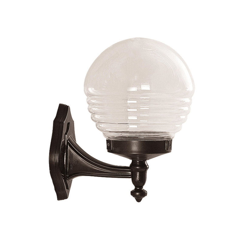 Industrial Outdoor Wall Lamp, Black ABS Body, 11.8 x 7.9 x 9.8 inches | Acrylic Cap, E27 Socket (Max 40W), IP65 Waterproof | Nostalgic & Traditional Design for Patios, Gardens, and Entryways