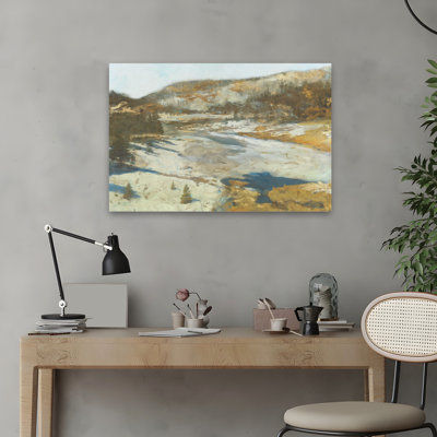 Snovy Hills, paysage, montagne, peinture à l'huile, art contemporain