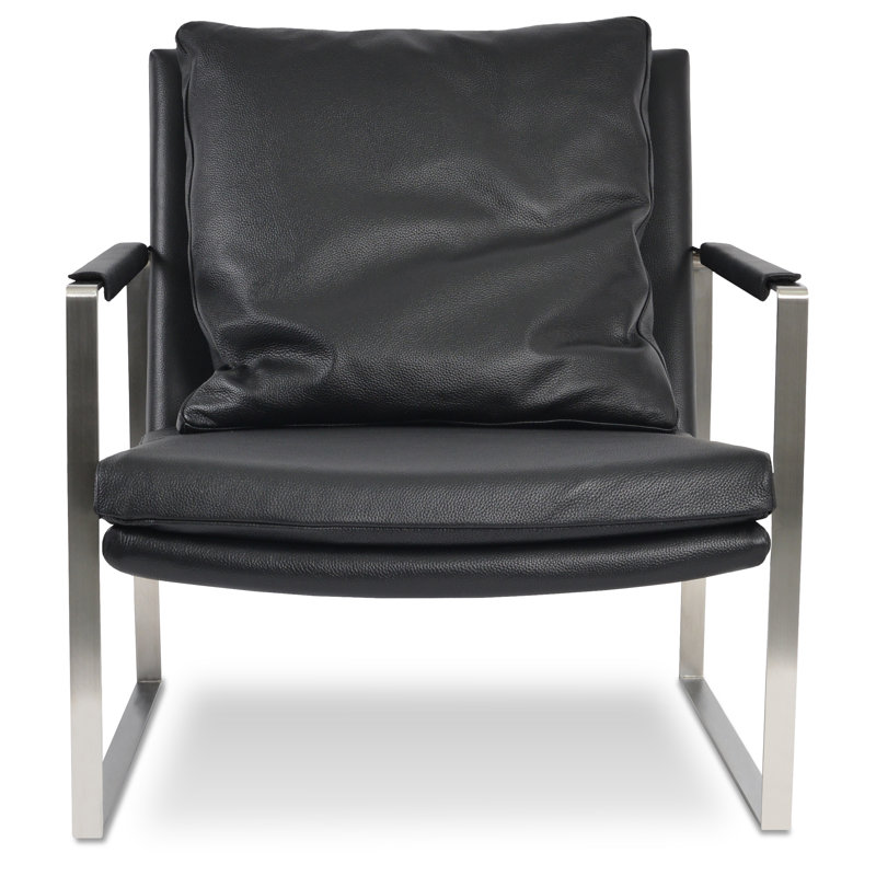 Fauteuil Zara, Cuir noir