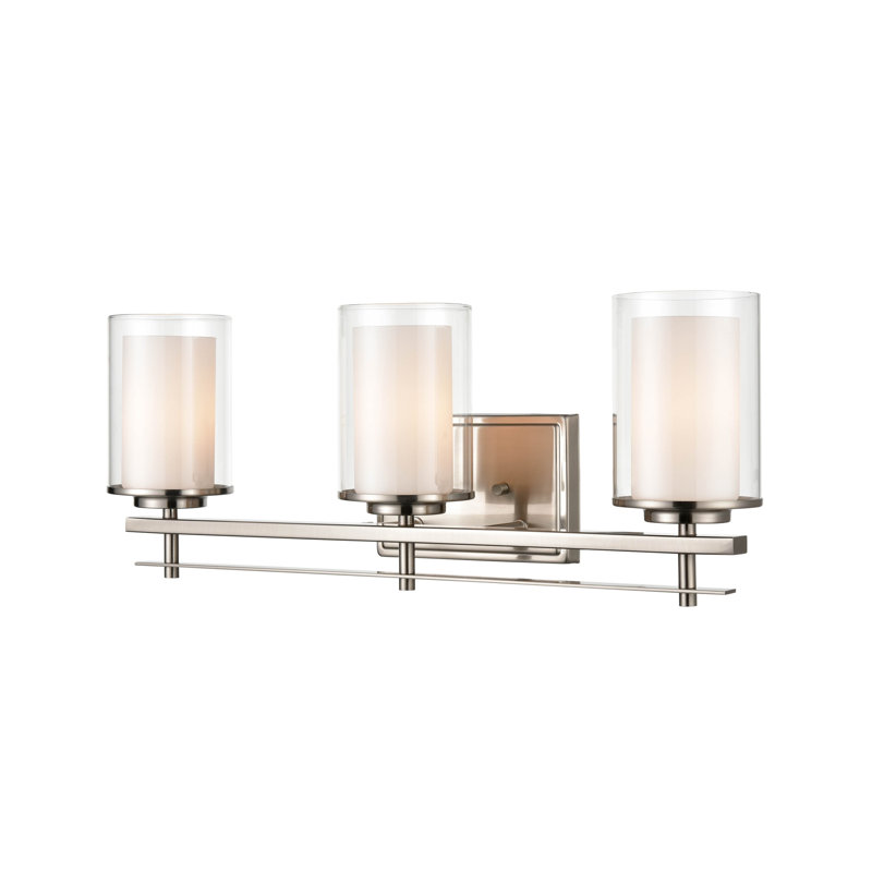 Éclairage pour salle de bain 3 lumières Catalin, Nickel brossé