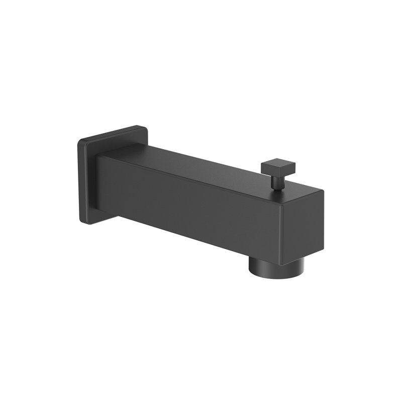 Bec de baignoire carré Sebastiano noir mat, Noir mat
