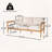 Outdoor Acacia Wood 3-Seater Sofa