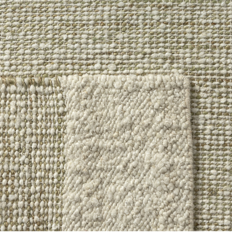 Cazares Contemporary Striped Wool Blend Hand-Woven Area Rug, 2'6" x 8'