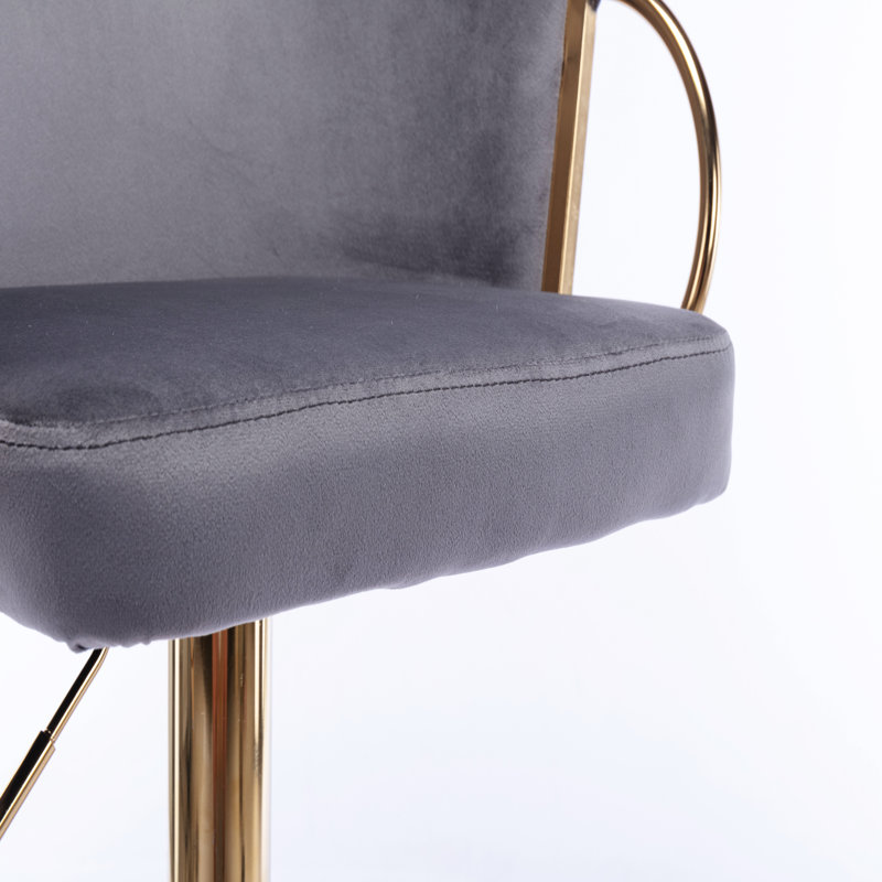 Tabouret à hauteur réglable Therman, Gris