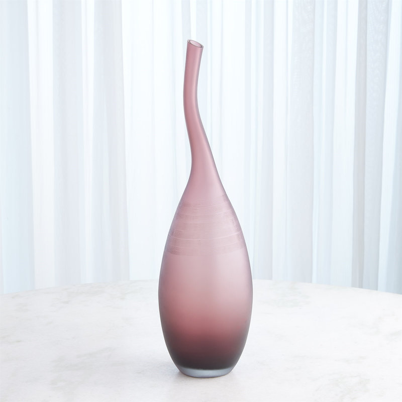 Curvature Bottle, 24.25" H x 7" W x 7" D, Amethyst