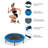 UpperBounce 40" Mini Fitness Exercise Trampoline Rebounder Trampette, 2-Way Foldable with Carry-on Bag