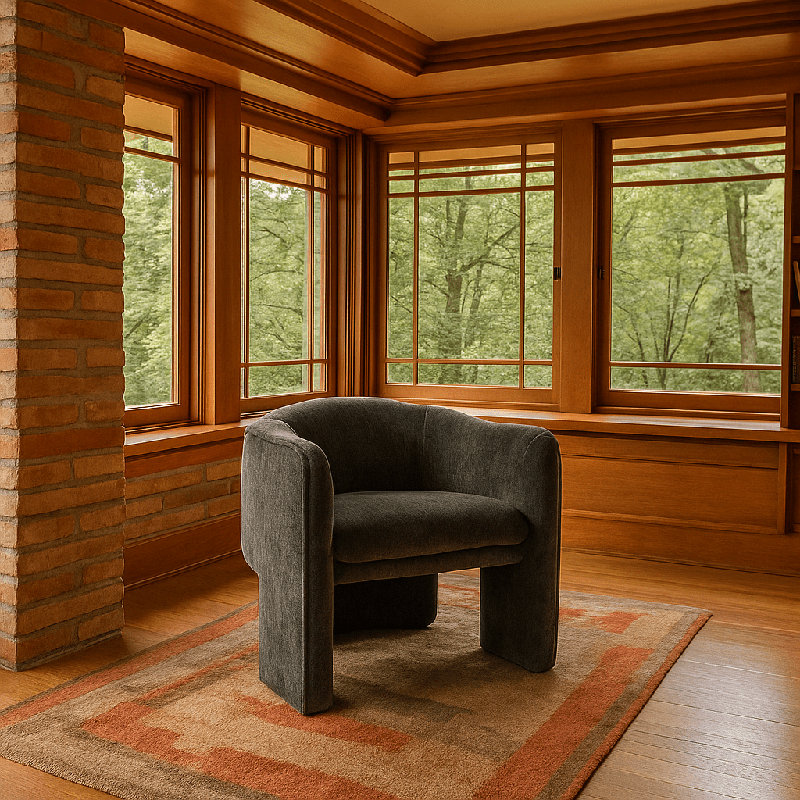 Chaise d'appoint en chenille martelée Mezcal