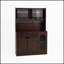 Armoire de rangement pour garde-manger de 71 pouces de hauteur avec portes en verre Reeded, support pour micro-ondes et tablettes de grande capacité pour des cuisines organisées et élégantes